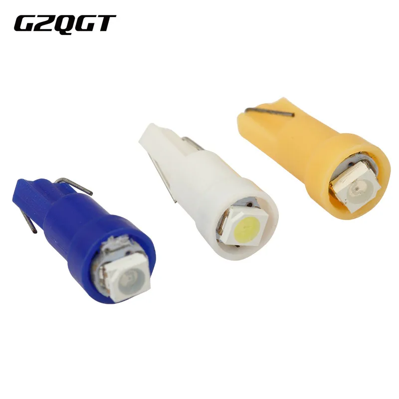10X T5 1210 1SMD Wedge Led Dashboard White Red Blue Green Yellow Pink Car Auto Light Interior Bulb Side Lamps DC 12V | Автомобили и