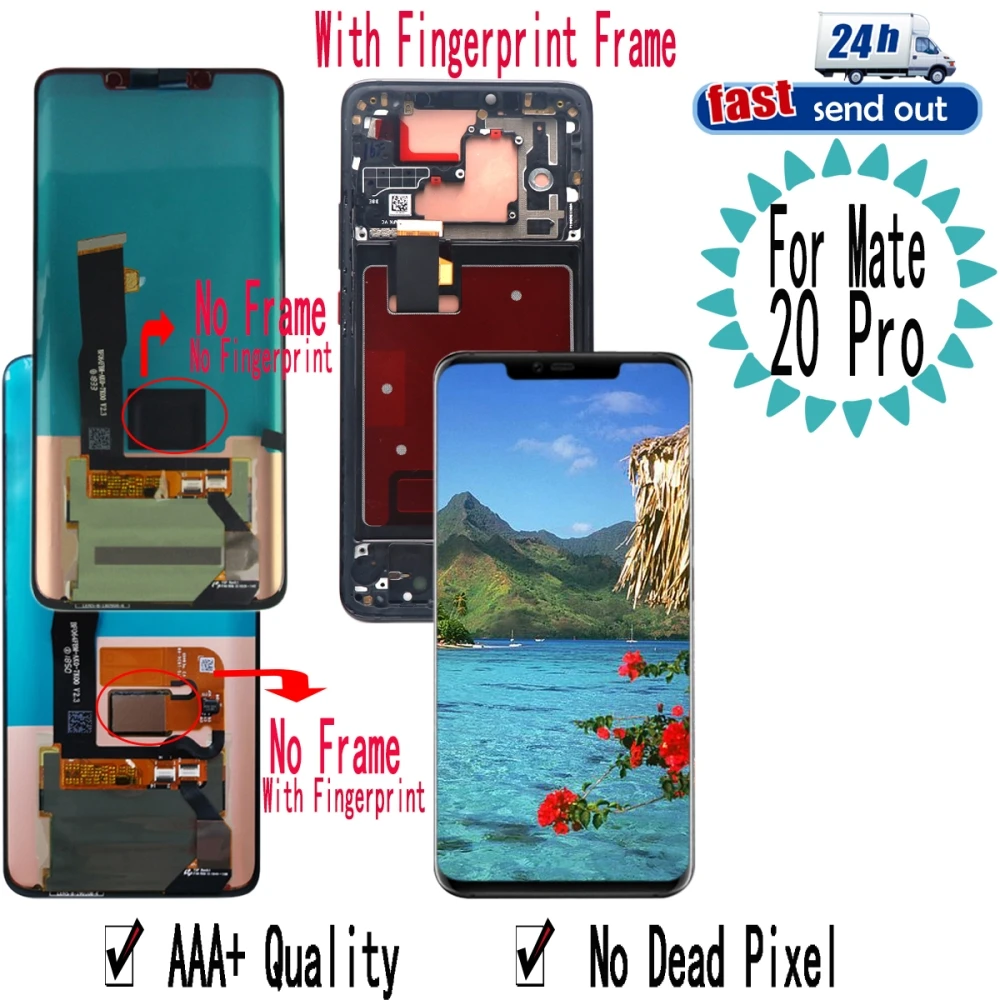 ЖК дисплей AMOLED 6 39 дюйма для Huawei Mate 20 Pro сменный сенсорный экран с дигитайзером и