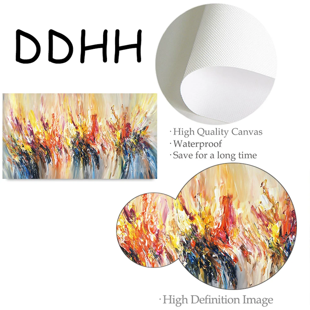 

Abstract ART Pictures Different Colorful Canvas Painting Quadro Flower Posters And Prints Wall Art For Living Room Decor Poster