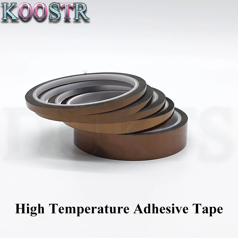 5mm 6mm 8mm 10mm 12mm 20mm 30mm 50mm x 33M Brown Heat Resistant High Temperature Polyimide Adhesive Tape | Инструменты