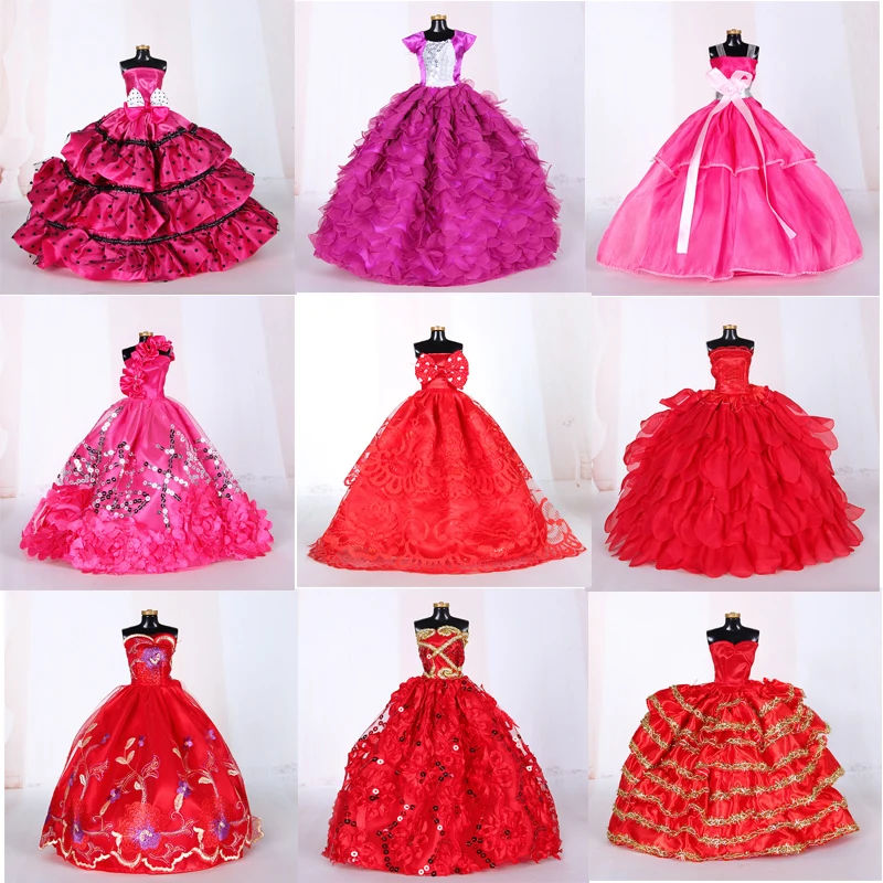 1 шт. свадебное платье для кукол шарнирная Одежда Красная принцесса модное
