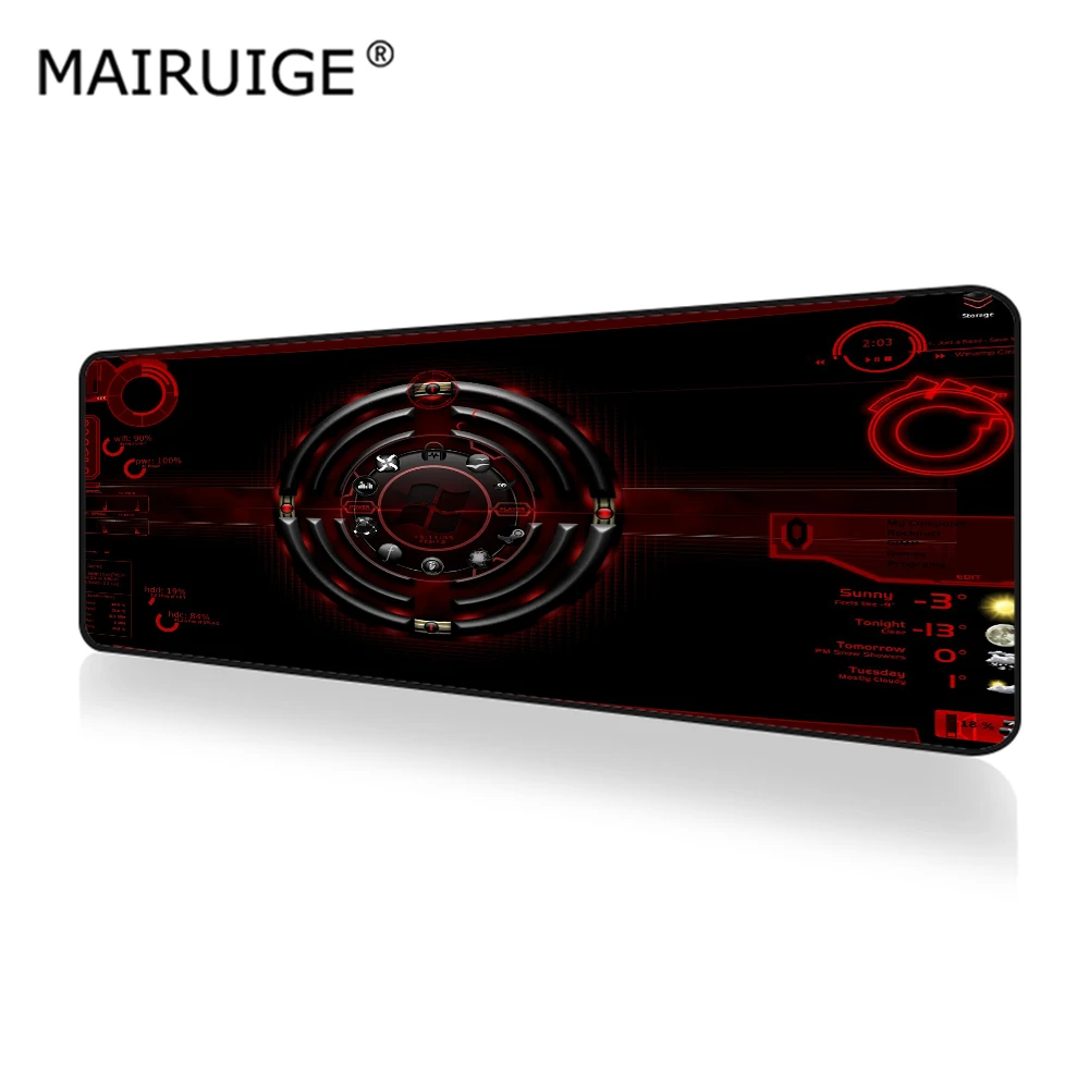 Tech черный и красный коврик для мыши XXL геймерский Настольный компьютерный ПК