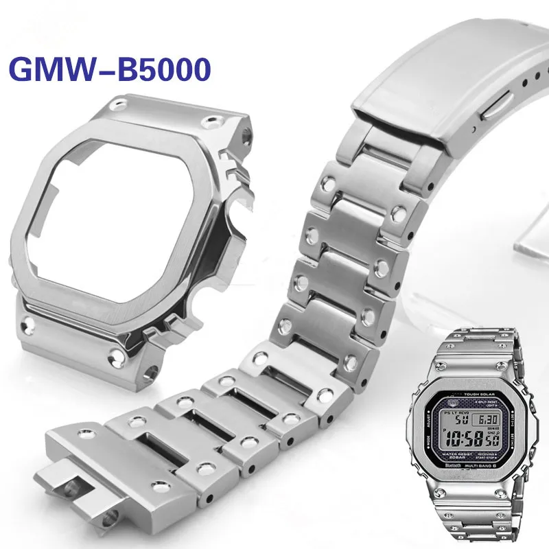 

Watchband and Bezel for GMW-B5000 High Quality 316L Stainless Steel Watch Bracelet and Case Cover Metal Strap Steel Belt Tools