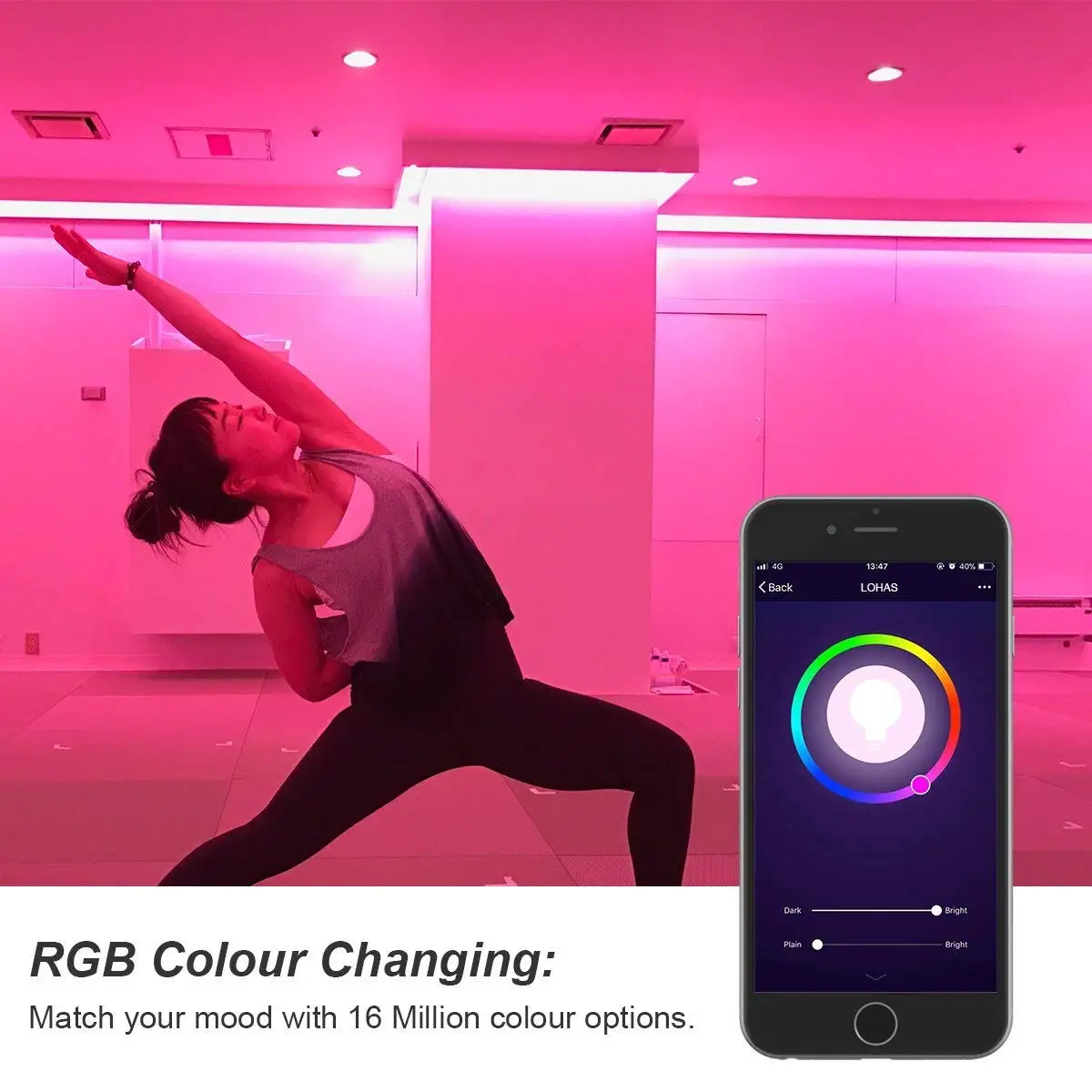 2 шт. Bayonet Smart WiFi светодиодные свечи B22 5 Вт светильник RGB теплый день белый