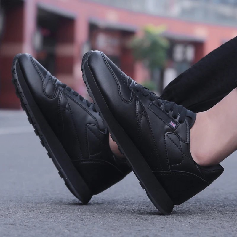New Simple Brand Men Casual Shoes Lightweight Sneakers Male waterproof PU leather Fashion Zapatillas Footwear Big Szie 35-47
