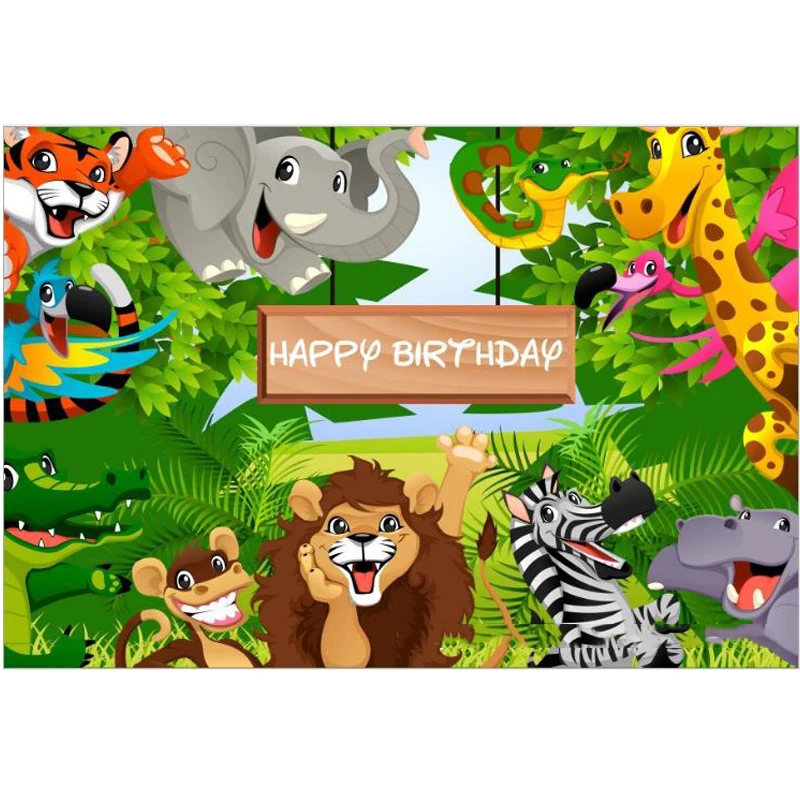 

1pc/lot Blippi Jungle Animal Birthday Events Kids Boy Favors Baby Shower Party Wall Background Poster Decorations Photo Backdrop