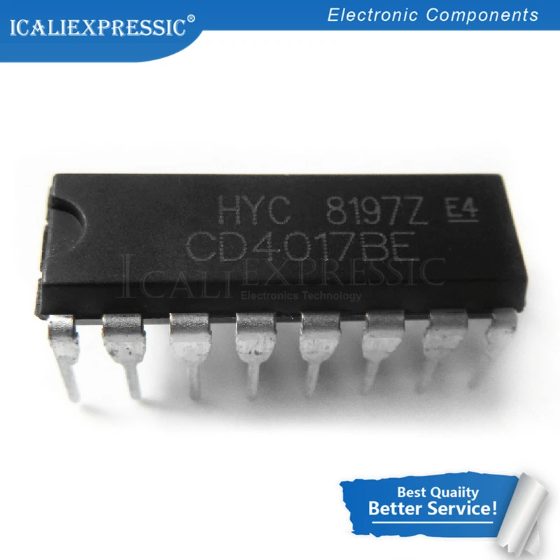 

100PCS CD4017BE DIP16 CD4017 DIP CD4017B DIP-16 new and original IC