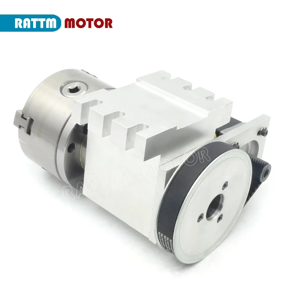 [ЕС Бесплатная доставка] ЧПУ 4 оси A aixs вращающаяся ось 3 челюсти патрон K11 100mm + 65 мм