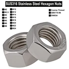Шестигранные гайки из нержавеющей стали SUS316, Метрическая грубая резьба M2 M2, 5 M3 M4 M5 M6 M8 M10 M12 M14 M16 M18 M20 M22 M24
