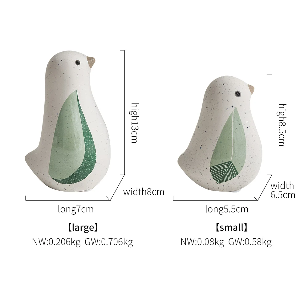 

CreativeCeramic Animal Bird Ornaments Living Room Office Wedding Room Decorations Creative Gifts Bird Figure Statues Ornaments