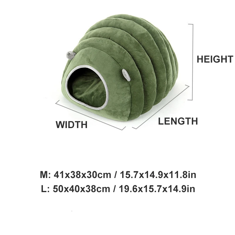 MESNUG кошачий домик в форме гусеницы с милыми ушами модное осенне зимнее гнездо для