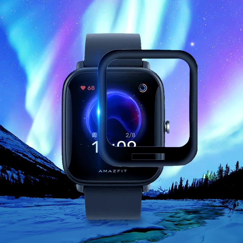 Защитная пленка из мягкого стекловолокна для XiaoMi HuaMi Amazfit Watch Bip U/Pop /Bip U Pro/Pop Pro