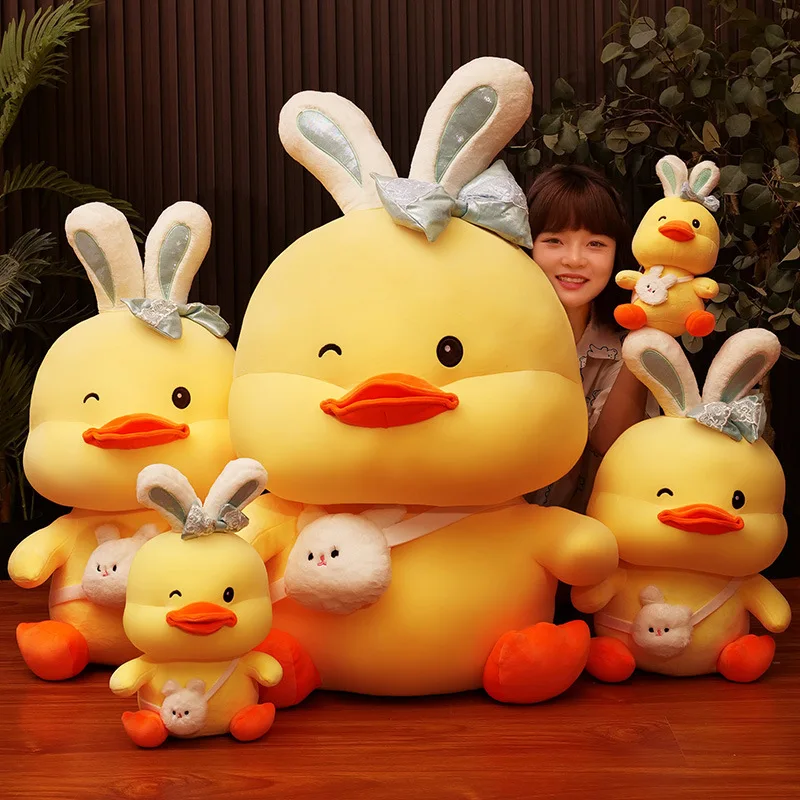 

Free ship 37/35/50cm cute yellow duck plush toy doll bed sleeping doll pillow hugs for girl's christmas soft large stuffed toys