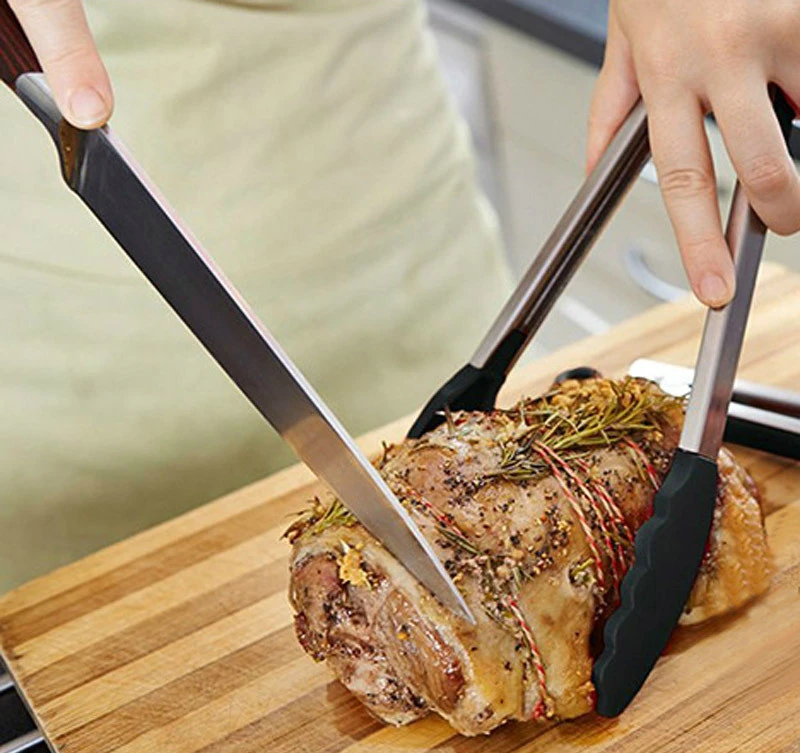 Силиконовые кулинарные щипцы для барбекю гриля салата хлеба сервировки