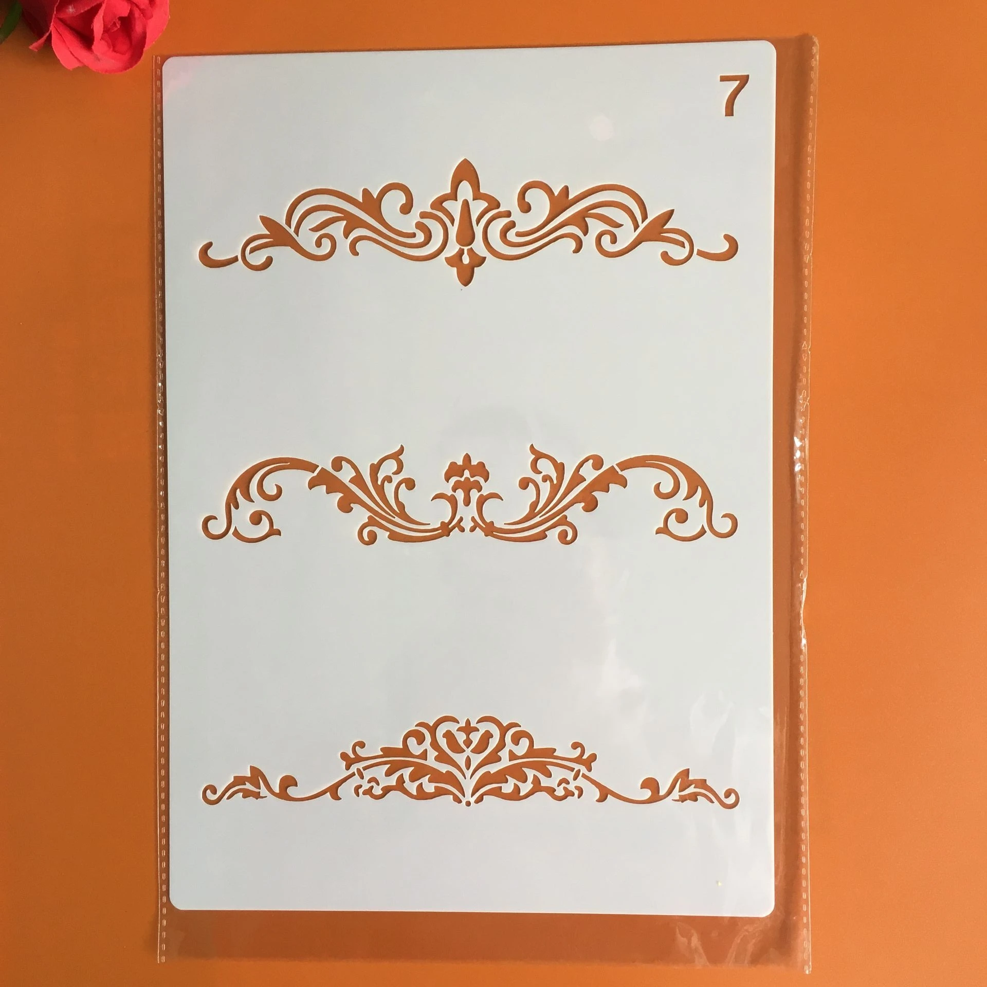 A4 29 * 21cm Crown Flower wall layered stencil painting scrapbook stamp album decoration embossed paper card template decoration