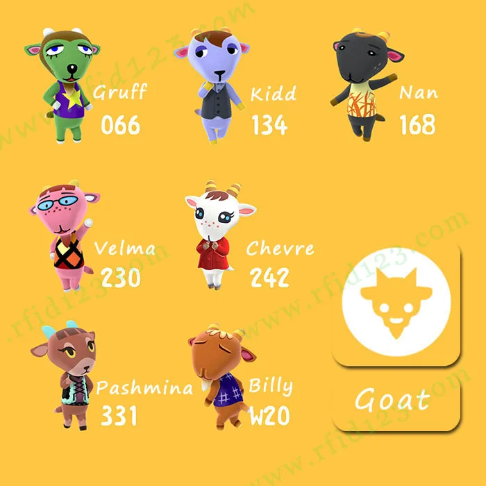 

Goat Species Animal Crossing Card for NS Games Switch 3DS