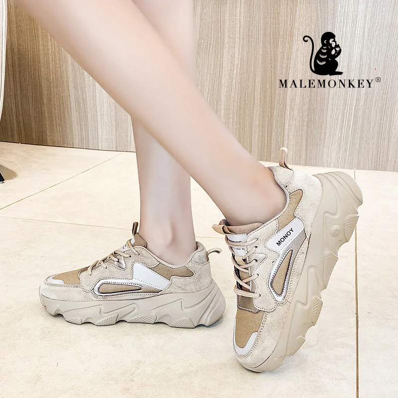 Женские кроссовки Повседневная прогулочная обувь на плоской подошве черные