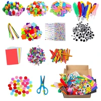1000pcs diy art craft sets kids crafting supplies kits include felt glitter feather buttons sequins for kids birthday gifts