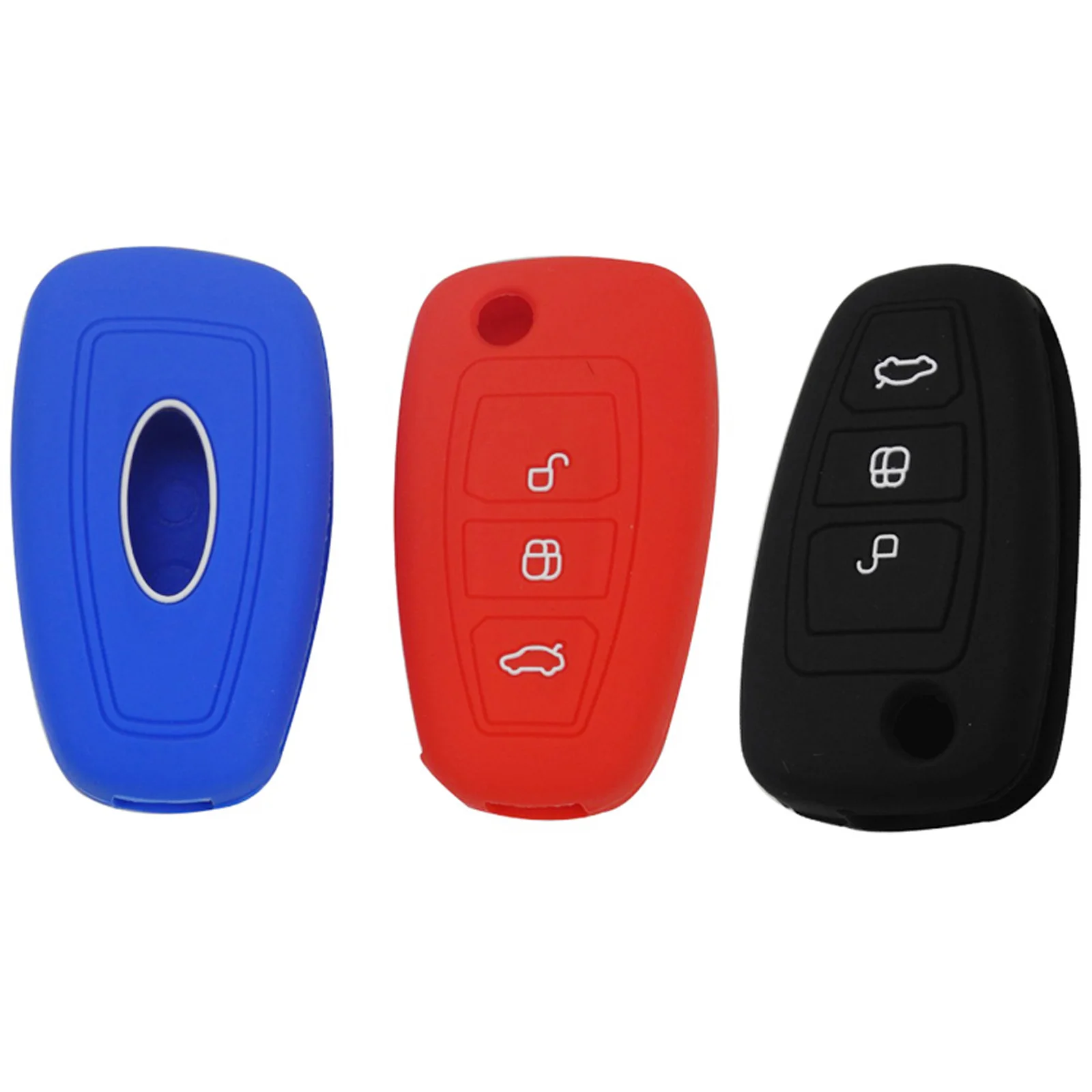 

Kutery силиконовый резиновый чехол для автомобильного ключа для Ford Fiesta Focus Mondeo Kuga Sport чехол для дистанционного ключа от машины Protecter 3 кнопки