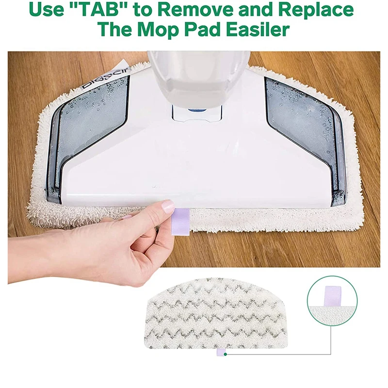 

10 Pack Steam Mop Pads Replacement for Bissell Powerfresh Steam Mop for 1940A 19402 19404 19408 19409 1940F 1940Q 1940T