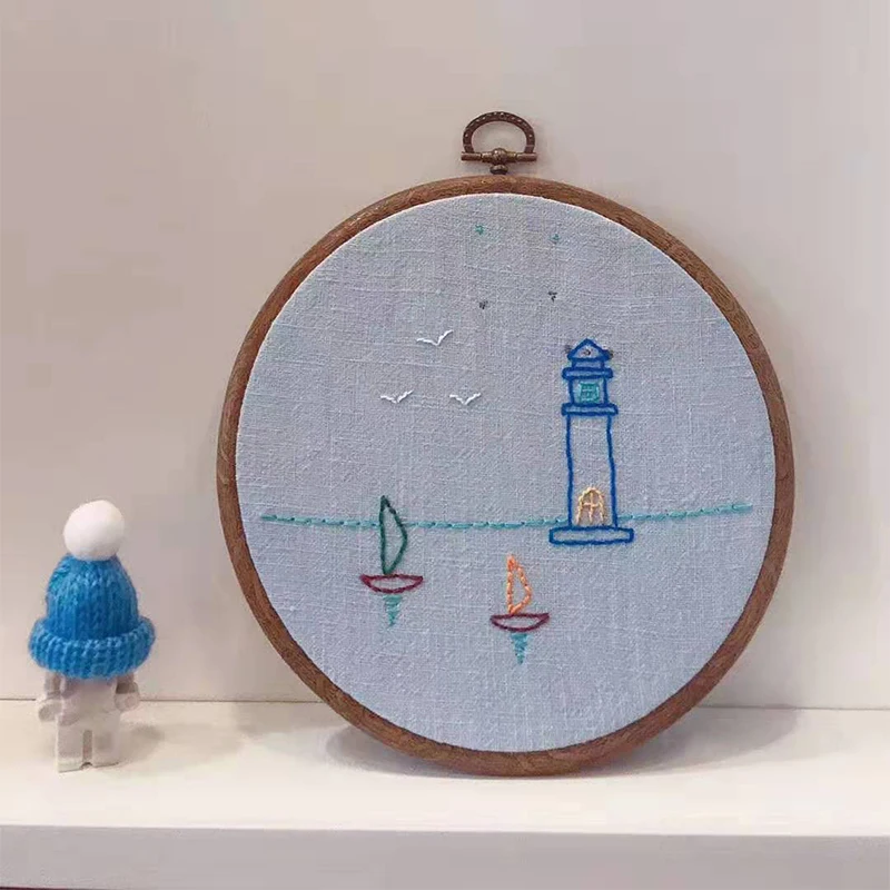 Лампа ручной работы посылка материал для электронной вышивки милый подарок