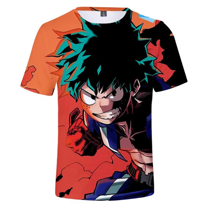 

3D T Shirt Men Anime My Hero Academia Izuku Midoriya Cosplay Boku No Hero Academia All Might T-shirts Short Sleeve Graphic Tees