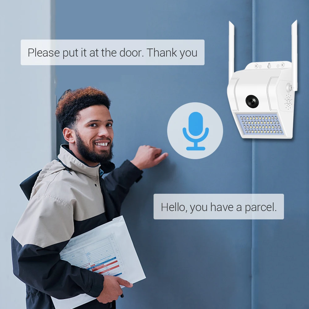 Беспроводная уличная настенная лампа с Wi Fi и датчиком движения|Камеры