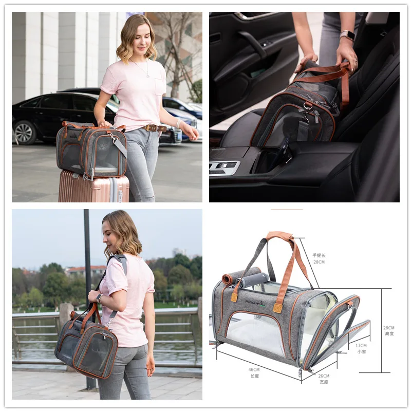 Воздухопроницаемая нейлоновая сумка для перевозки домашних питомцев переноска