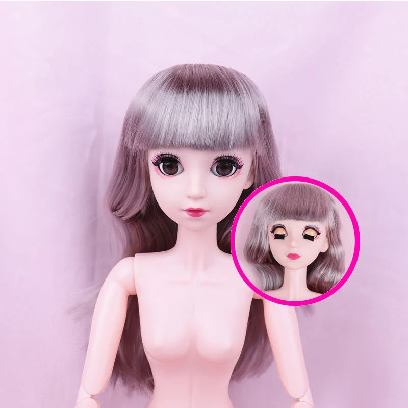 60 см Спящая кукла с мигающими глазами 4D имитация глаз ресницы 1/3 мигающая женская