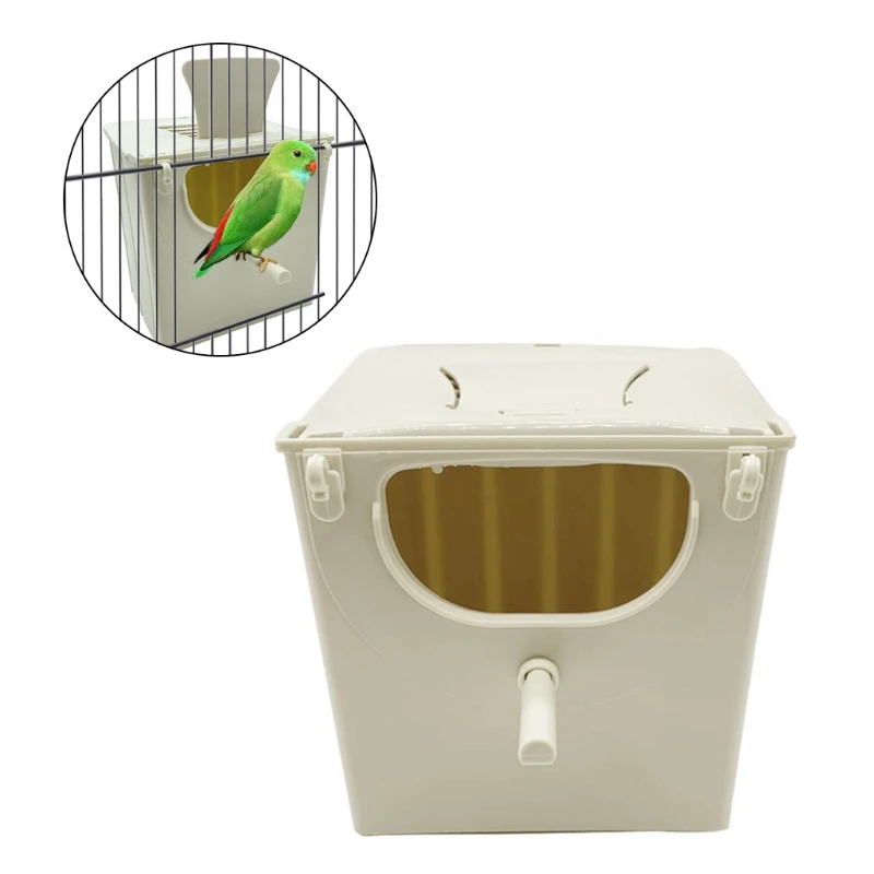 

Коробка для Разведения Попугаев, подвесное Птичье гнездо, снаружи, внутри, птичья клетка, пластиковая домашняя коробка для Разведения Попуг...