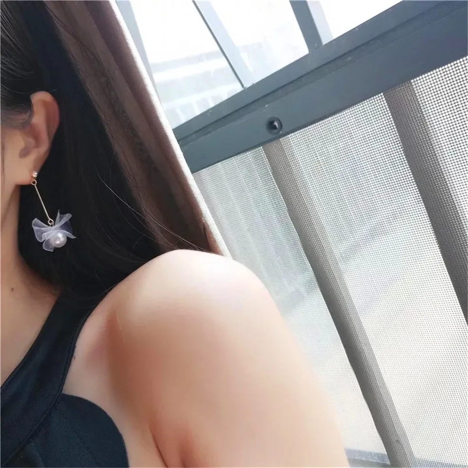 2019 новые летние брендовые дизайнерские серьги ручной работы с бантом и лентой