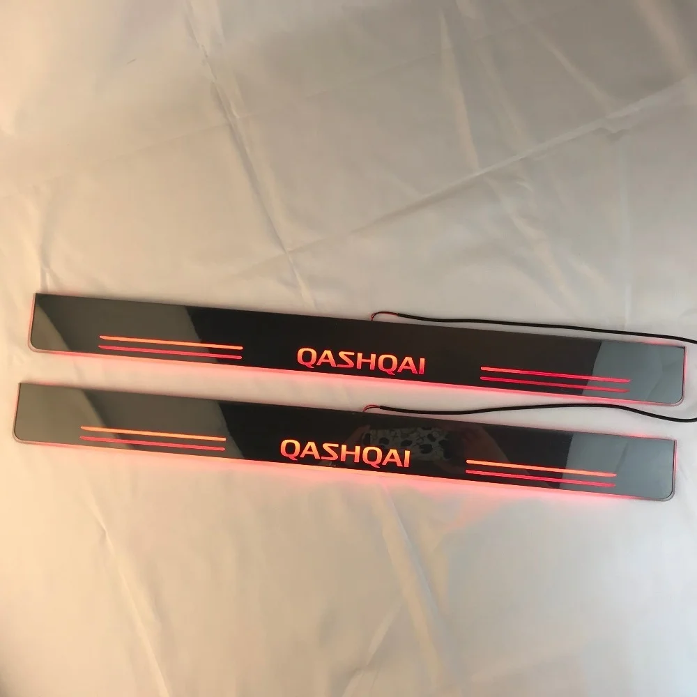 

Free express ship Led door sill Decorative lights Slat guards Plate strips for Nissan qashqai
