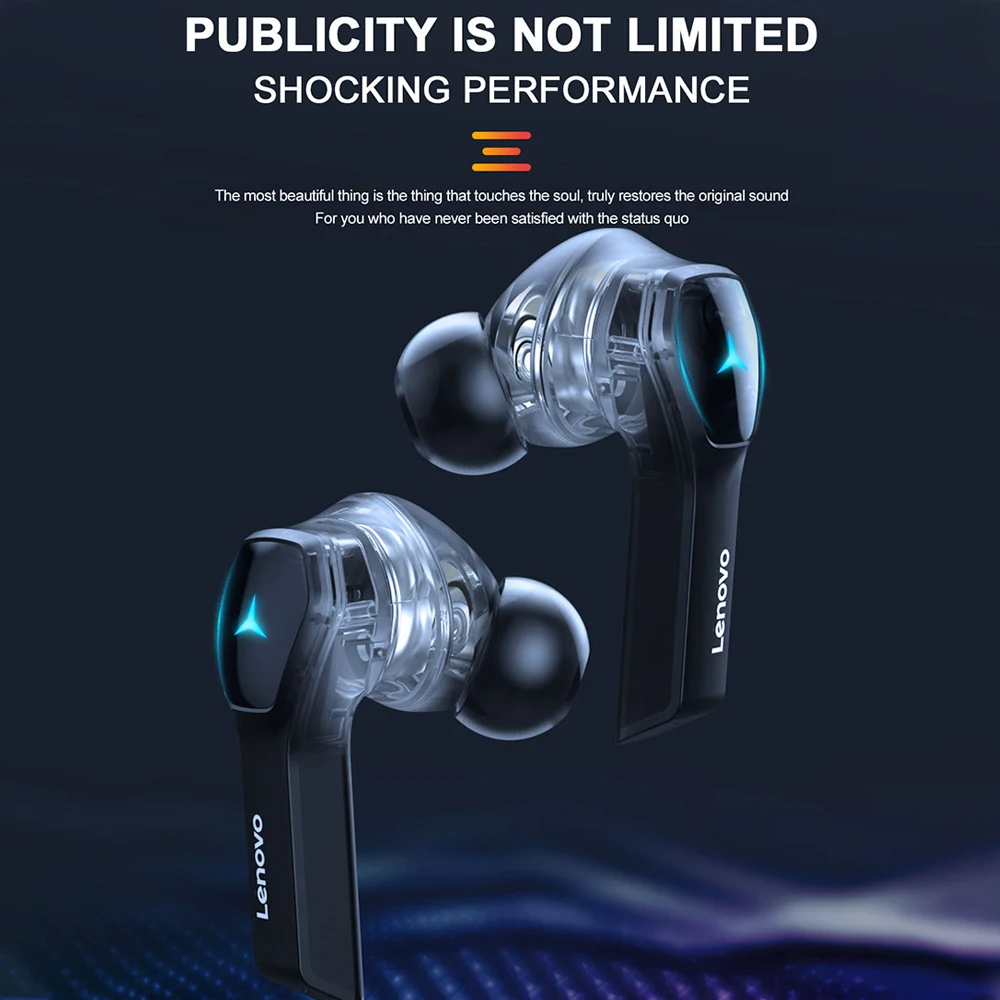 Tws наушники lenovo hq08 для игр hifi Звук bluetooth водонепроницаемые с микрофоном android и