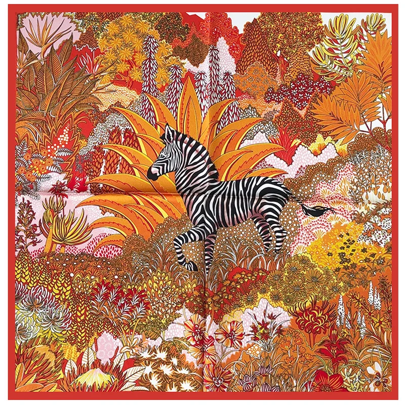 

2020 Brand Winter Scarf 100% Silk Scarves Small Female Pashmina New Poncho Foulard Bandana Shawl Spring Square Hijab 53*53 Cm