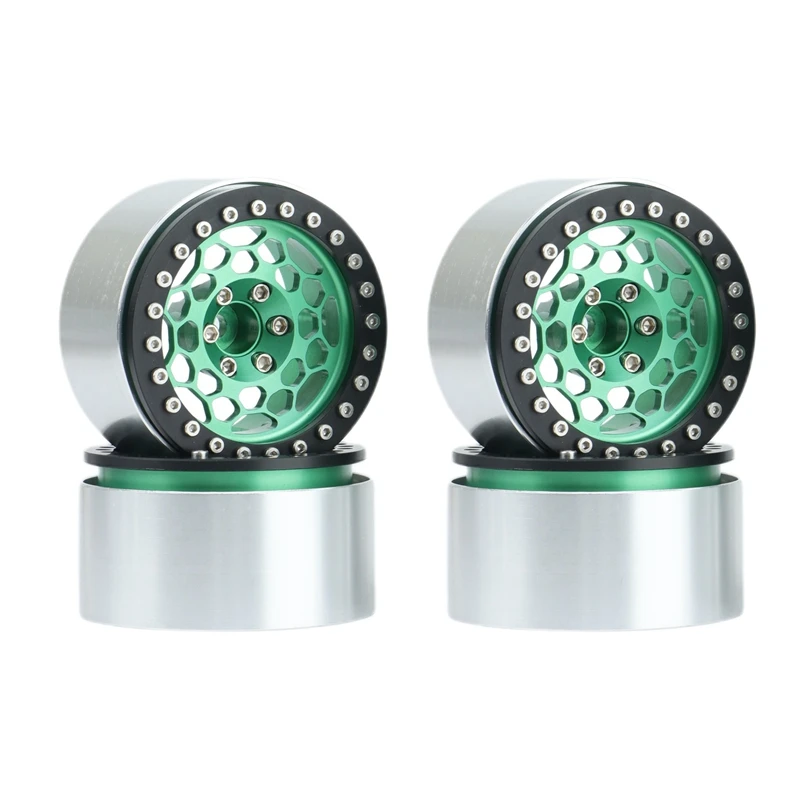 

4PCS Metal 2.2 Beadlock Wheel Hub Rims for 1/10 RC Crawler Axial SCX10 Wraith RR10 90048 90056 Traxxas TRX4 TRX-6