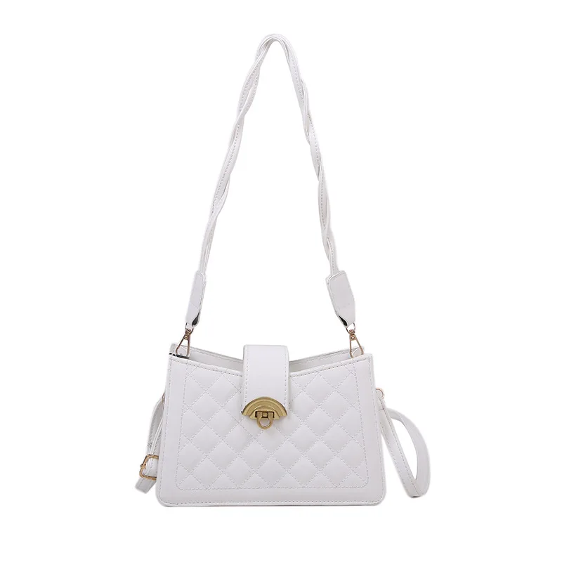

Summer Women's Bag Pouches 2021 New Fashion Diamond Plaid Shoulder Messenger Bag Quilted Baguette Bags For Women