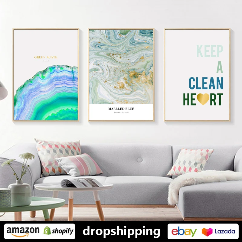 

ART ZONE Nordic Pastoral Landscape Abstract Painting prints Wall Art Canvas posters Artwork Bedroom living room Home Decoration