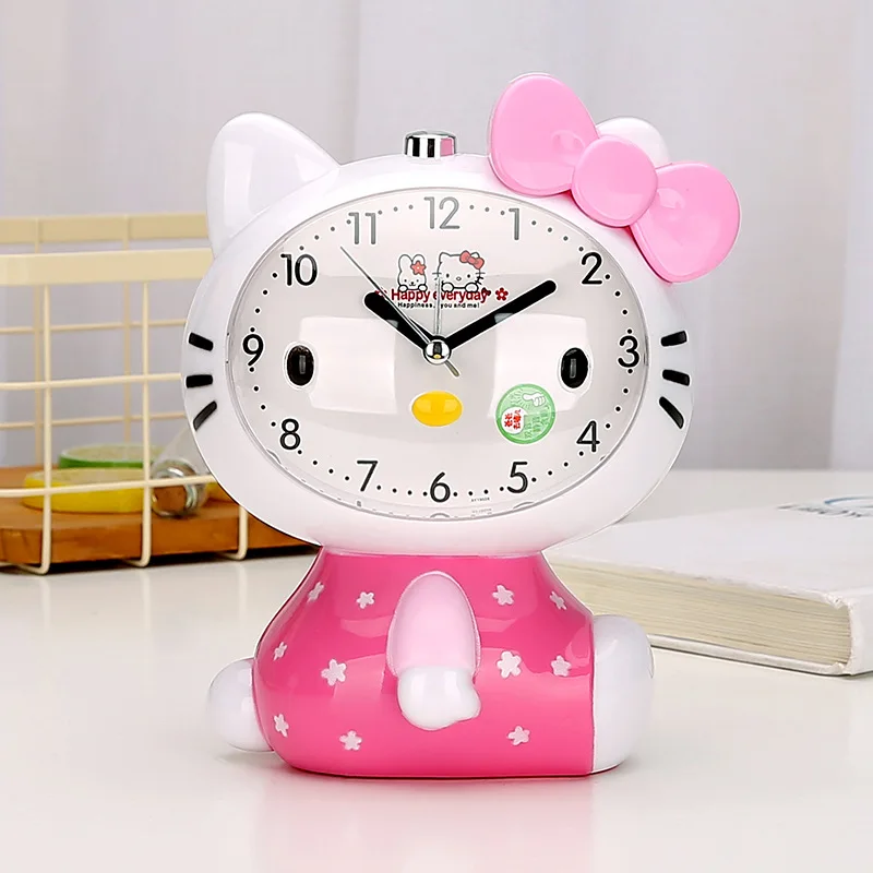 Hello kitty говорящий будильник KT Cat милый полный корпус форма будильник