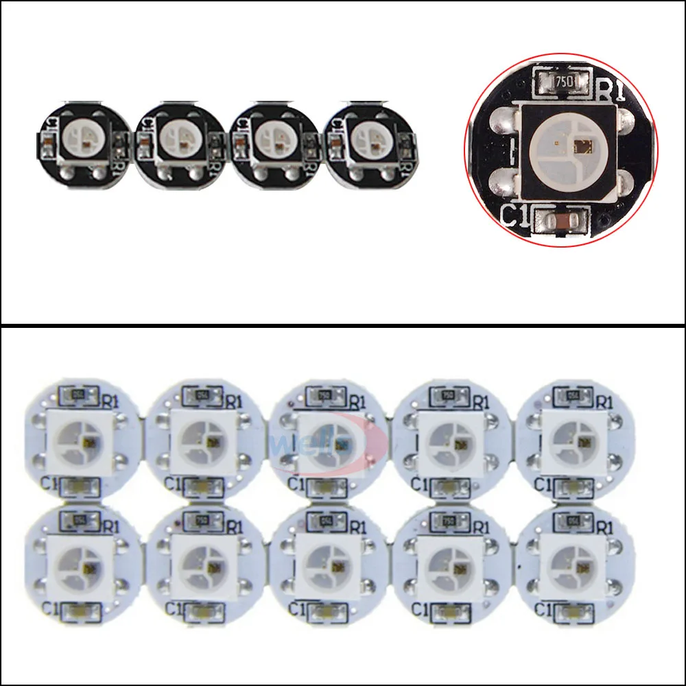 Светодиодный теплоотвод ws2812b светодиодный чип с (10 мм * 3 мм) WS2811 IC встроенный 5050 SMD
