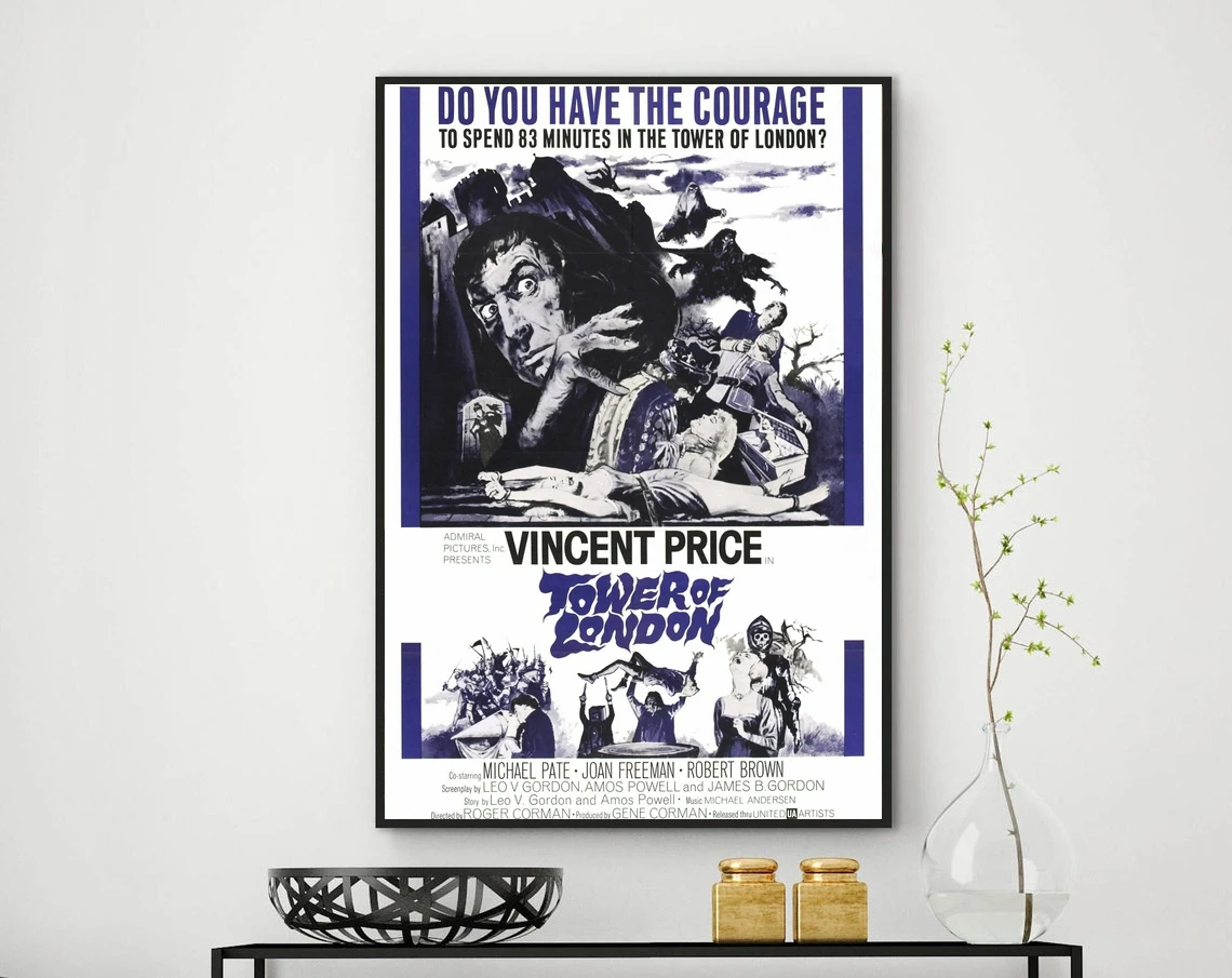 Лондонская башня (1962) постер историческая драма и фильмы ужасов Настенный декор