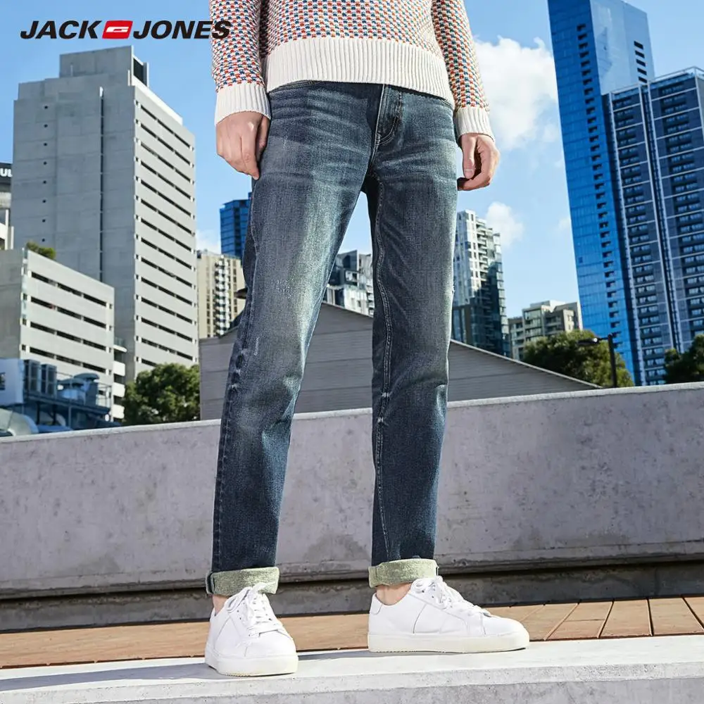 JackJones мужские Базовые хлопковые повседневные джинсовые брюки зауженные