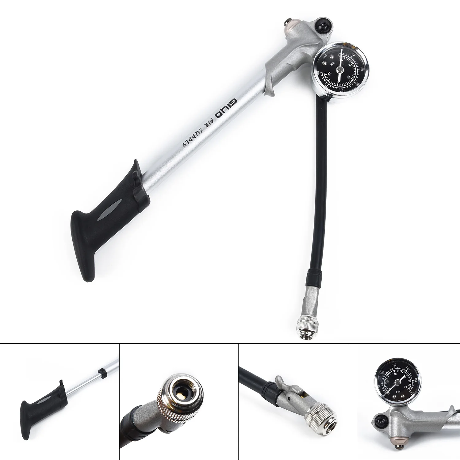 Велосипедный компактный подвесной насос 179 мм 300 фунт/кв. Дюйм воздушная вилка