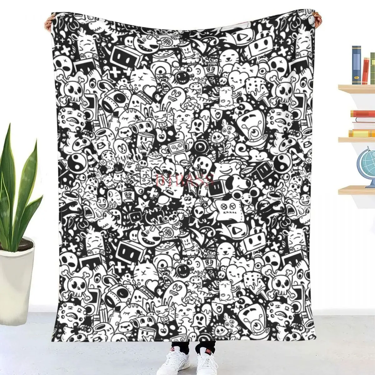 

Каракули. Фланелевое покрывало с 3D принтом в стиле аниме