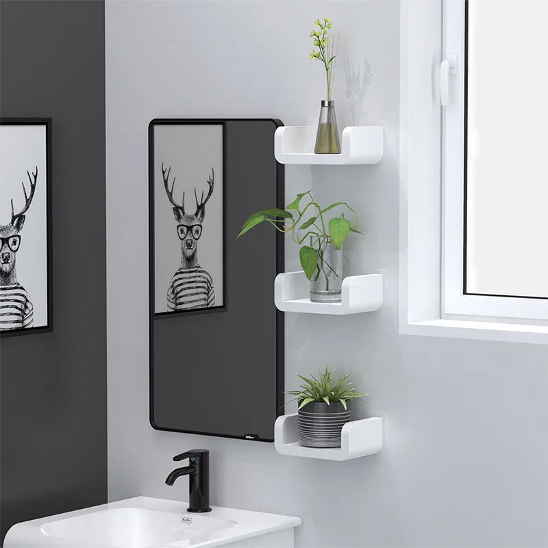 Новинка, практичная полка для ванной комнаты, настенный держатель, кухонная стойка для хранения, для дома, для хранения и организации, душевая полка, поднос для ванной комнаты, водонепроницаемый
