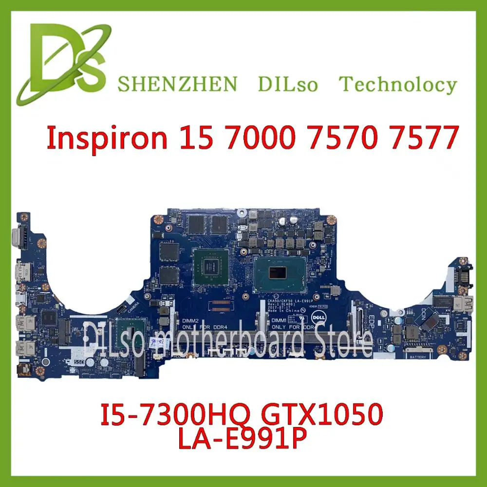 Bestellen KEFU LA-E991P Motherboard Für DELL Inspiron 15 7000 7570 7577 Motherboard I5-7300HQ GTX1050 CN-0CPHC8 Test 100%