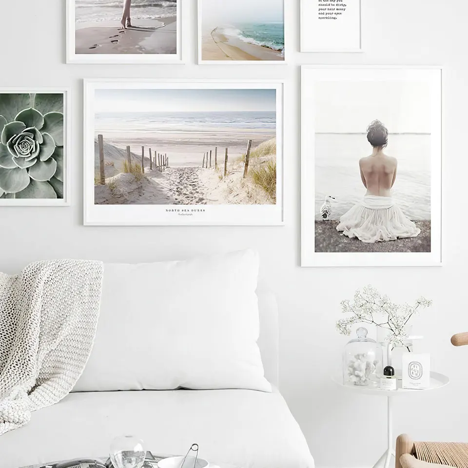 Скандинавский абстрактный плакат морской пейзаж настенная живопись природа