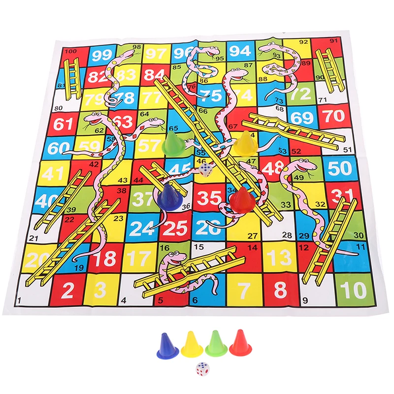

Hot！1Set Interesting Board Game Set Snake Ladder Educational Kids Children Toys Portable Flying Chess Board Family Party Gifts