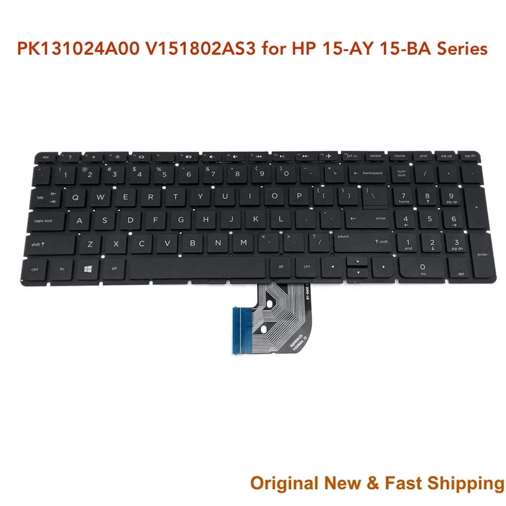 Inglês dos Eua para hp Teclado 250 g4 255 Portátil Pk131024a00 V151802as3 Original Novo 15-ay 15-ba 15-ac 15-af