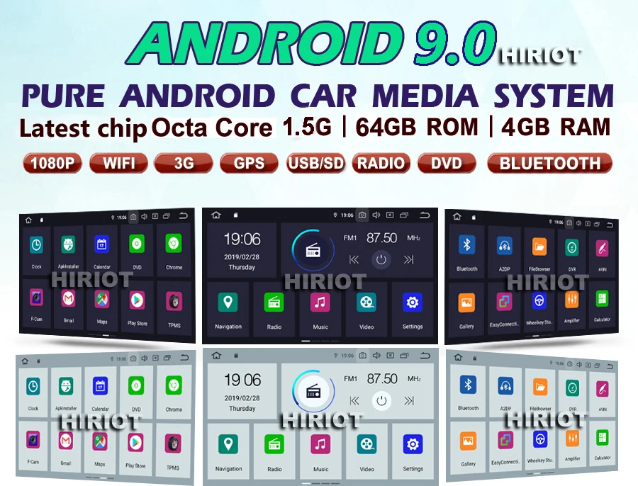 Car Android 9.0 DVD GPS Player For Toyota Avensis T25 2003 2004 2005 2006 2007 2008 Octa Core 4GB+64GB Radio BT Wifi DAB+ Stereo