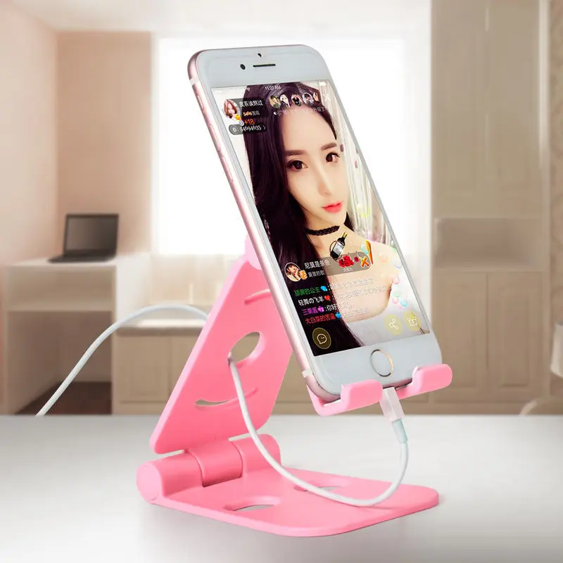 new universal adjustable mobile phone holder for iphone huawei xiaomi plastic phone stand desk tablet folding stand desktop free global shipping